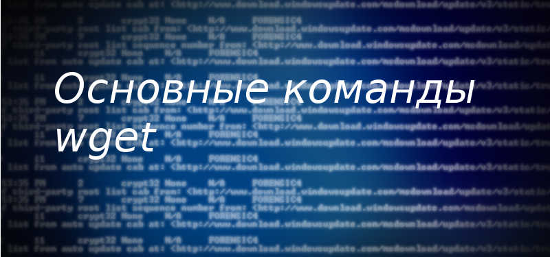 Справочник по основным командам wget